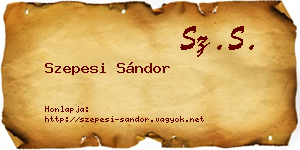 Szepesi Sándor névjegykártya